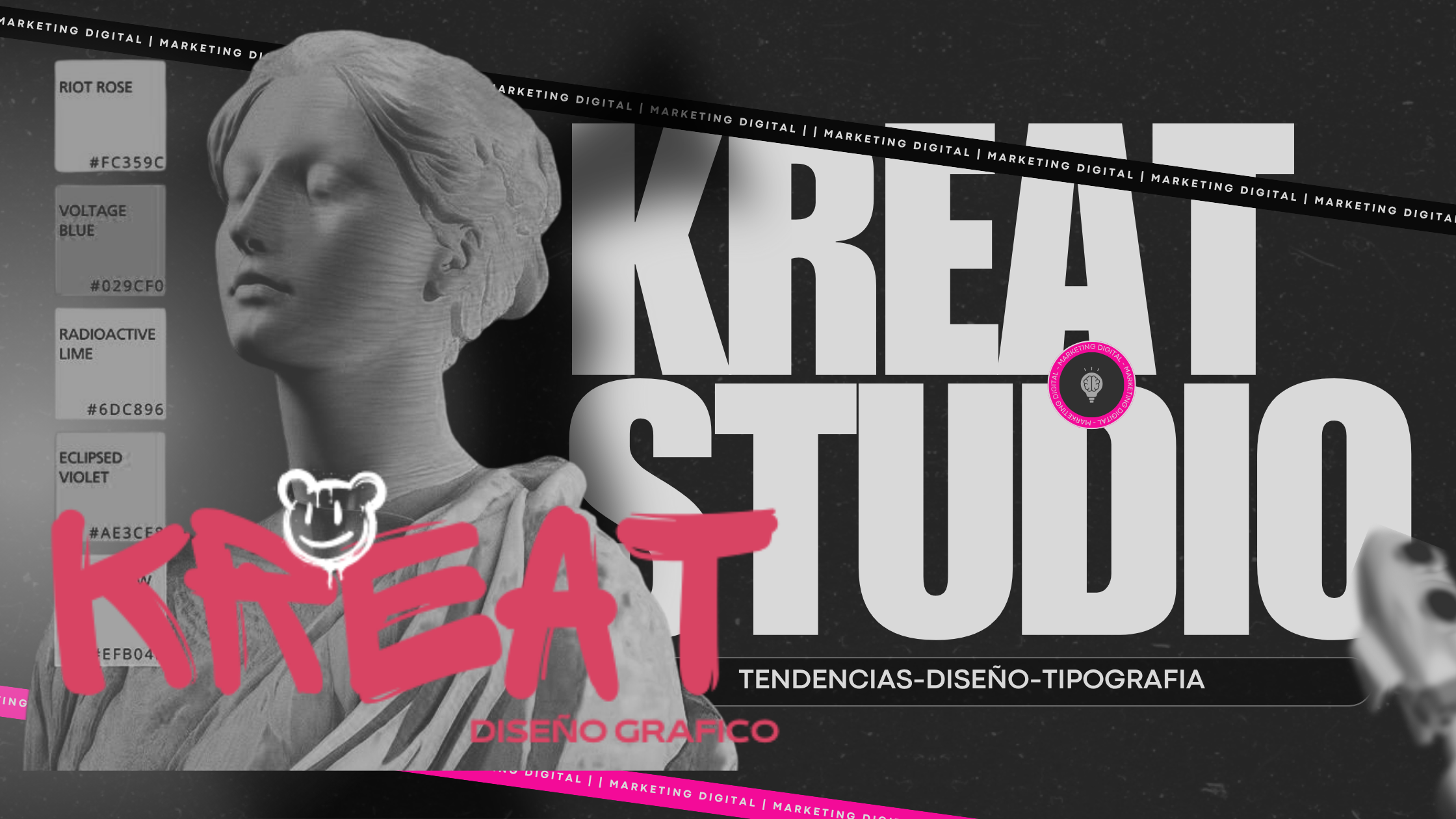 Espacio de trabajo creativo con diseñadores